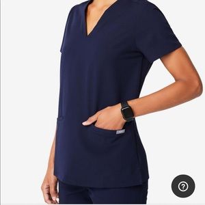 Figs- Navy Casma three pocket scrub top